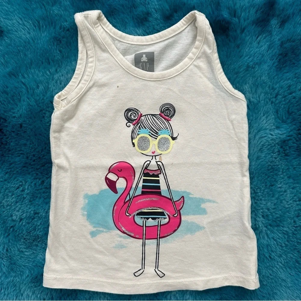 Gap Toddler Girl Graphic Tank Top Size 3 Years